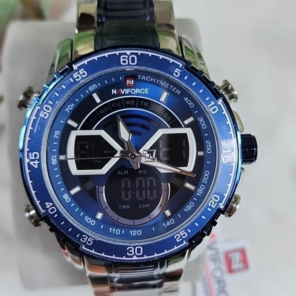 SIKVER n BLUE MEN'S MILITARY WATCH